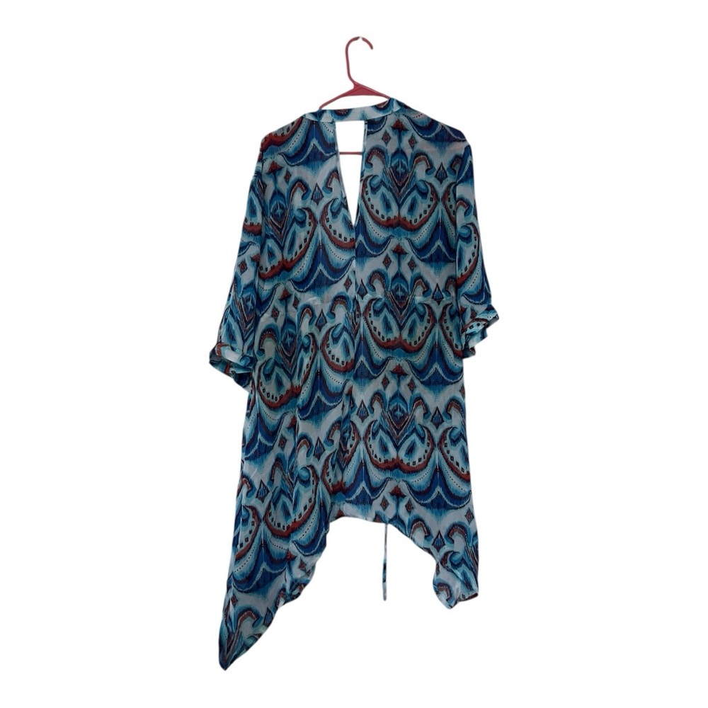 Bebe Beaded Ocean Wave Pattern Swim Cover-Up - Picture 4 of 7